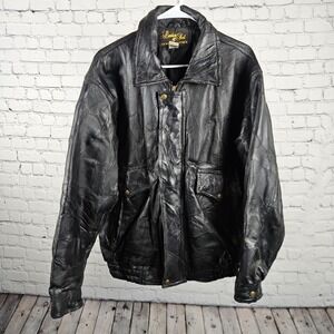 Leather and Soul Mens Vintage Patchwork Leather Bomber Jacket Black Medium 400